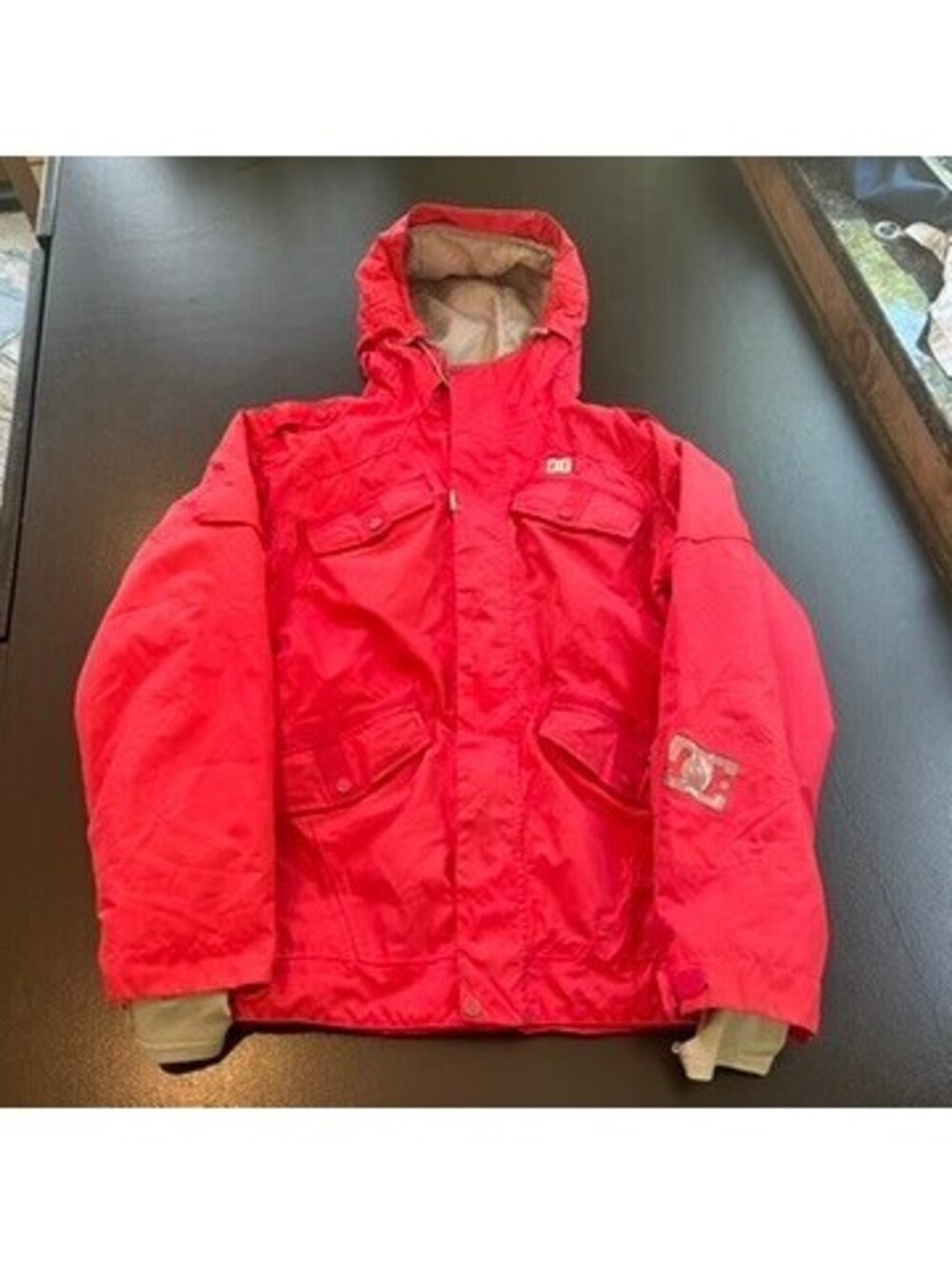 Vintage arcteryx style y2k DC hooded snow jacket red